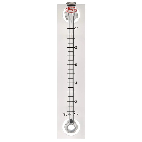 Flowmeter, range 1-10 SCFH air.